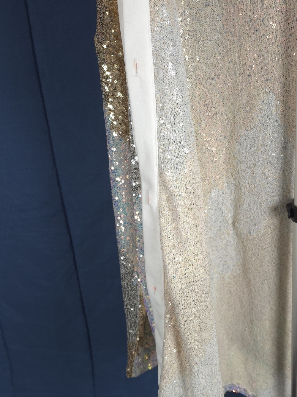 NWT 12th Tribe Genevieve Sequin Button Up L Gold, Silver, Aqua - Picture 16 of 16